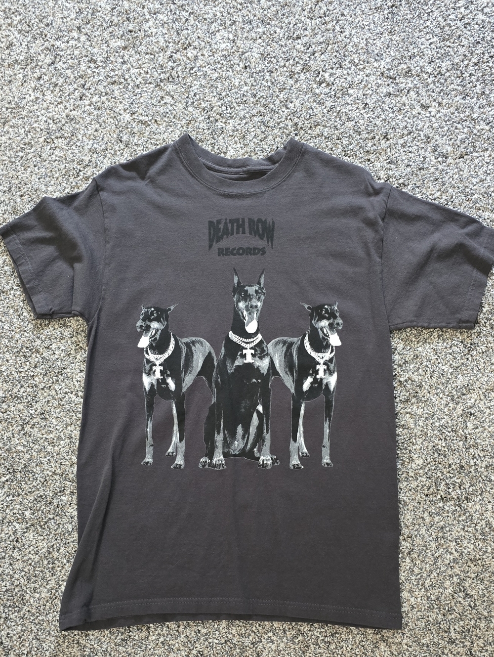Death Row Records Black Graphic Doberman Tee
